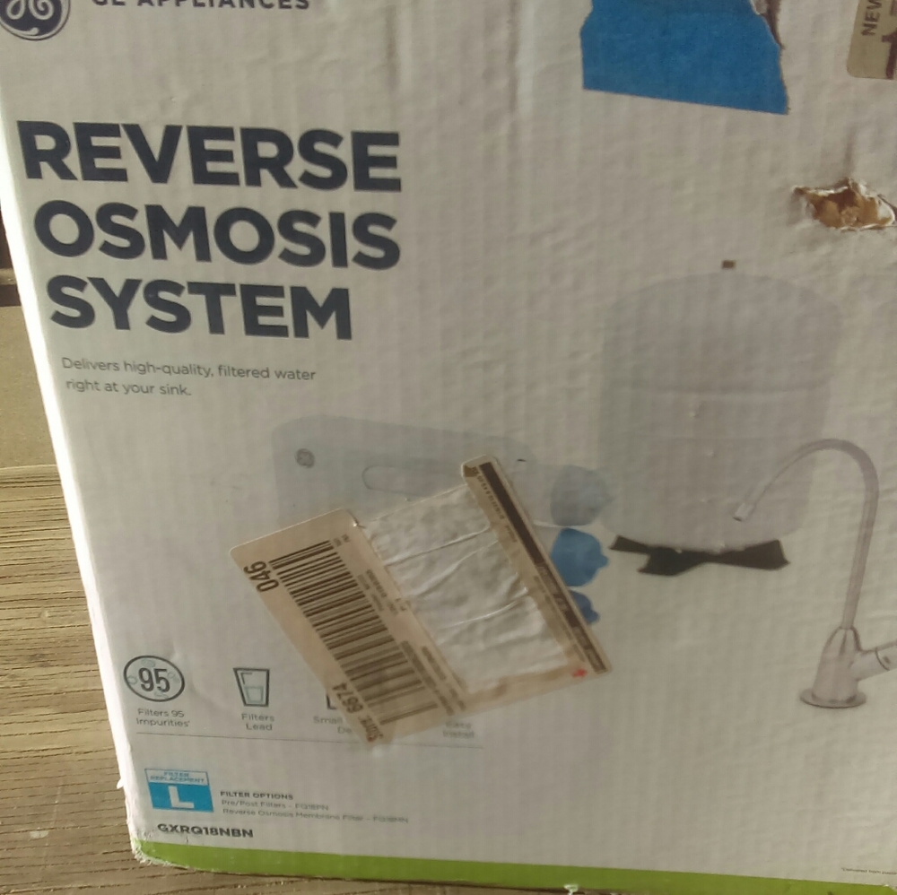 Ge Reverse Osmosis System 3 stage filtration